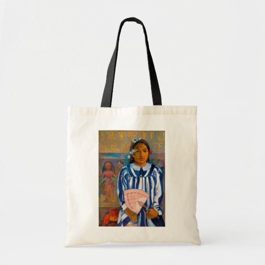 Vrouw met A Fan, Gauguin Tote Bag (Voorkant)
