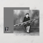 vrouw met aal bedankkaart (Voorkant / Achterkant)