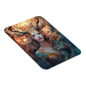 Vrouw met Antlers Fantasy Art Magneet (Rechterzijde)