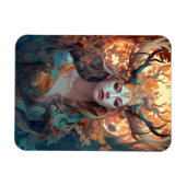 Vrouw met Antlers Fantasy Art Magneet (Horizontaal)