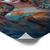 Vrouw met Antlers Fantasy Art Poster (Hoek)