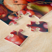 Vrouw met appels en druiven legpuzzel (Zijkant)