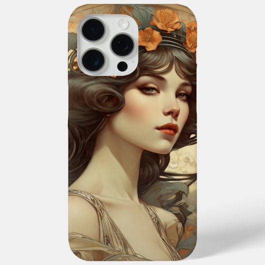 Vrouw met Art Nouveau Case-Mate iPhone Case (Achterkant)