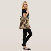 Vrouw met Art Nouveau Tote Bag (Op model)