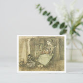 Vrouw met Baby (F1070) Van Gogh Fine Art Briefkaart (Staand voorkant)