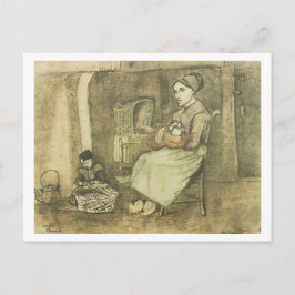 Vrouw met Baby (F1070) Van Gogh Fine Art Briefkaart