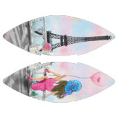 Vrouw met ballon in de Eiffeltoren van het Footbal American Football (Panelen)