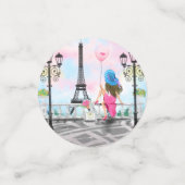 Vrouw met ballon in Parijs Confetti Eiffeltoren (Kleine voorkant)