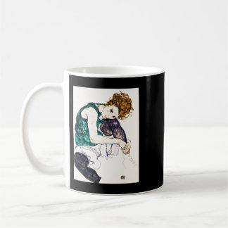 Vrouw met Bent Knees door Egon Schiele Koffiemok