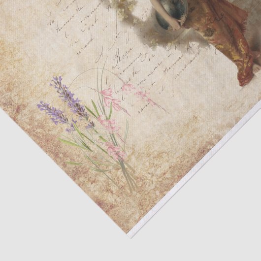 Vrouw met Bird  Tissuepapier (Detail)