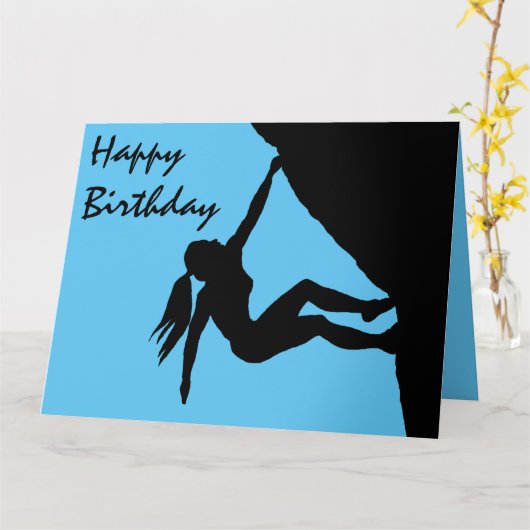 Vrouw met Birthday-kaart Kaart (Gele Bloem)