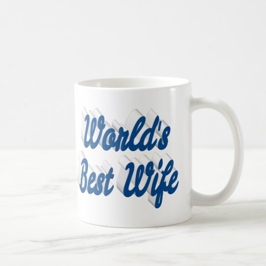 Vrouw met blauwe half tekst  koffiemok (Rechts)