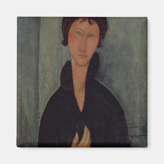 Vrouw met blauwe ogen, c.1918 magneet (Voorkant)