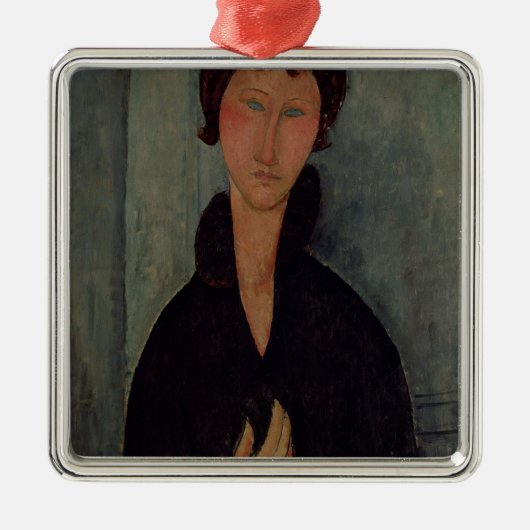 Vrouw met blauwe ogen, c.1918 metalen ornament (Voorkant)