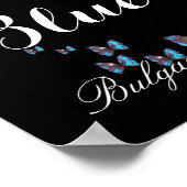 VROUW MET BLAUWE VLINDER POSTER (Hoek)