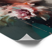 Vrouw Met Bloem Hoofd Kunstprint Poster (Hoek)