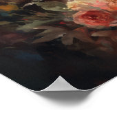 Vrouw Met Bloem Hoofd Kunstprint Poster (Hoek)