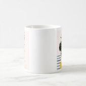 Vrouw met bloemen koffiemok (Center)