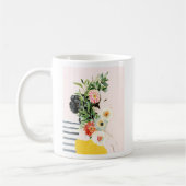 Vrouw met bloemen koffiemok (Links)