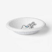 Vrouw Met Bloemen Lijn Kunst Papieren Kommen (Gebogen)