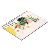 Vrouw met bloemen notitieboek (Linkerzijde)