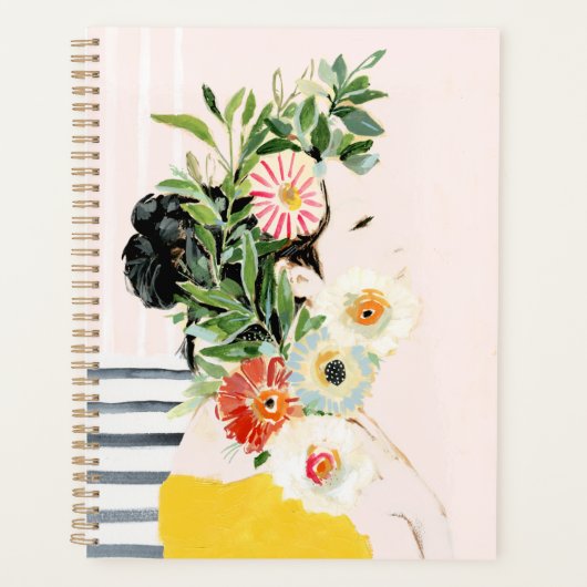 Vrouw met bloemen planner (Voorkant)