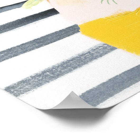 Vrouw met bloemen poster (Hoek)