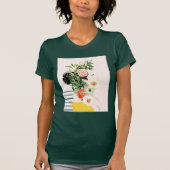 Vrouw met bloemen t-shirt (Voorkant)