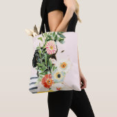Vrouw met bloemen tote bag (Dichtbij)