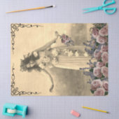 Vrouw met Bloemen Weefseldocument Tissuepapier (Craft)