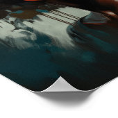 Vrouw met bloemenhoofd Art Print Poster (Hoek)