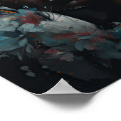 Vrouw met bloemenhoofd Art Print Poster (Hoek)