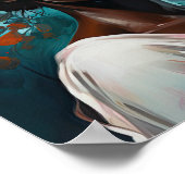 Vrouw met bloemenhoofd Art Print Poster (Hoek)