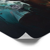 Vrouw met bloemenhoofd Art Print Poster (Hoek)