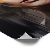 Vrouw met bloemenhoofd Art Print Poster (Hoek)