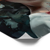 Vrouw met bloemenhoofd Art Print Poster (Hoek)