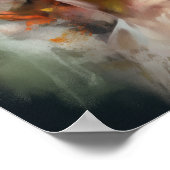 Vrouw met bloemenhoofd Art Print Poster (Hoek)