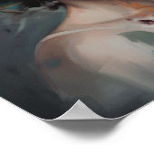 Vrouw met bloemenhoofd Art Print Poster (Hoek)