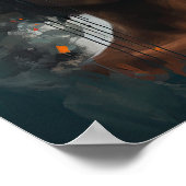 Vrouw met bloemenhoofd Art Print Poster (Hoek)