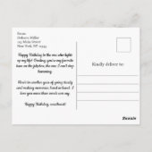 Vrouw met blond haar uit de jaren 50 in retro stij briefkaart (Achterkant)