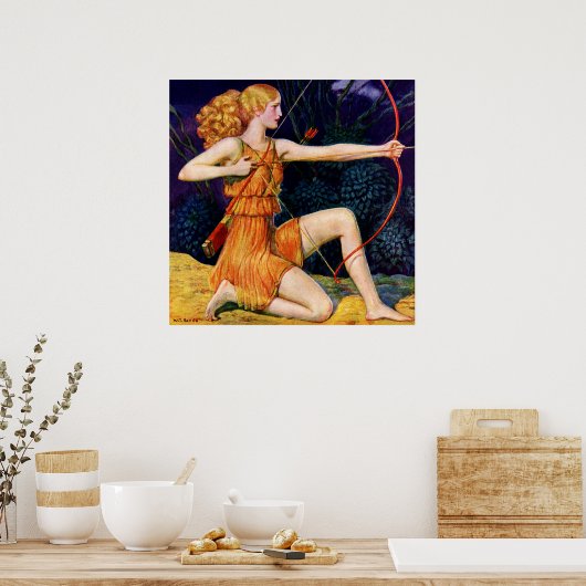 vrouw met boeg poster (Keuken)