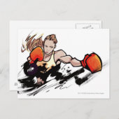 Vrouw met bokshandschoen briefkaart (Voorkant / Achterkant)