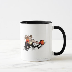 Vrouw met bokshandschoen mok