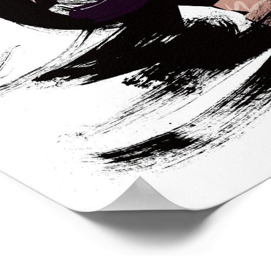 Vrouw met bokshandschoen poster (Hoek)