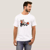 Vrouw met bokshandschoen t-shirt (Voorkant volledig)