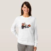 Vrouw met bokshandschoen t-shirt (Voorkant volledig)