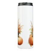  VROUW MET BRUIN HAAR & HERFST POMPOENEN THERMOSBEKER (Achterkant)