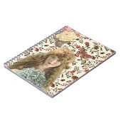 vrouw met Calico Floral Pattern Notitieboek (Linkerzijde)