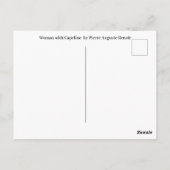 Vrouw met capeline door Pierre Auguste Renoir Briefkaart (Achterkant)