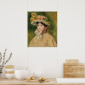 Vrouw met capeline door Pierre Auguste Renoir Poster (Keuken)